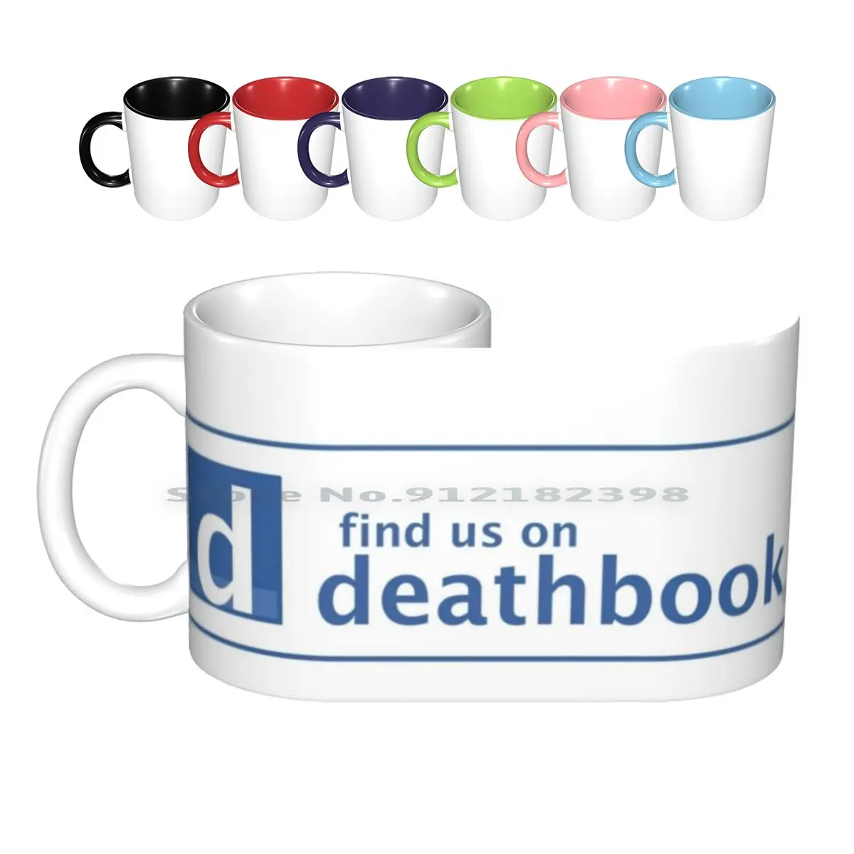 Deathbook Ceramic Mugs Coffee Cups Milk Tea Mug Facebook Face Book Death Deathbook Kill Kira Deathnote Note Death Note Creative