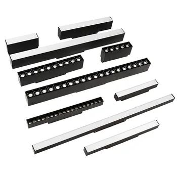 LED 마그네틱 트랙 라이트 임베디드 보더리스 10 개, 가정용 상업용 거실 라인 Led 스포트라이트 가이드 라이트
