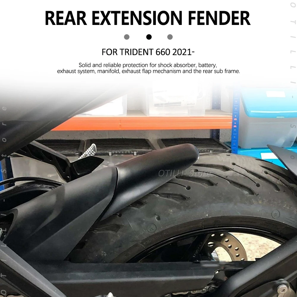 For Trident 660 Trident660 2021 Rear Fender NEW Motorcycle Extender Mudguard Extension Splash Guard Tire Hugger