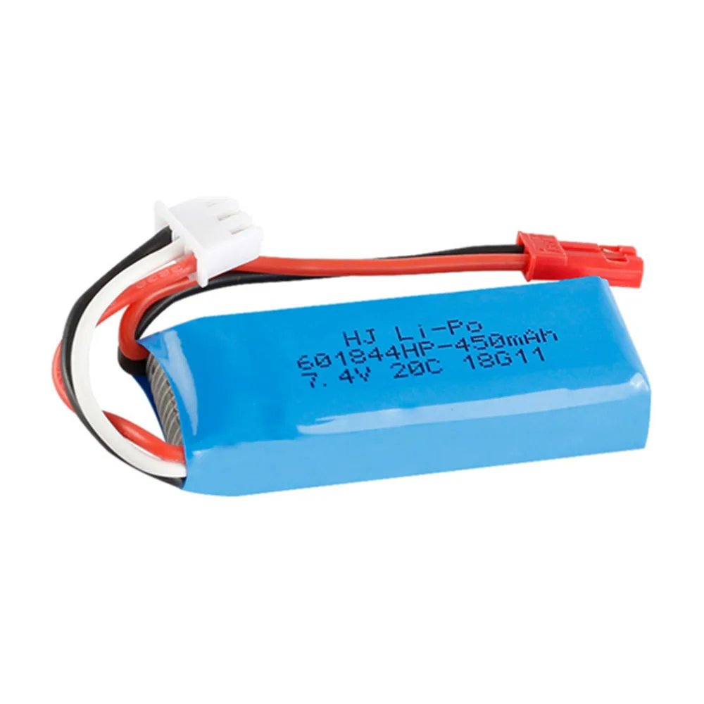 7.4V 450MAh 20C แบตเตอรี่ Lipo สำหรับ WLtoys K969 K979 K989 K999 P929 P939 RC 2S 7.4V ของเล่นแบตเตอรี่ปลั๊ก JST 601844HP