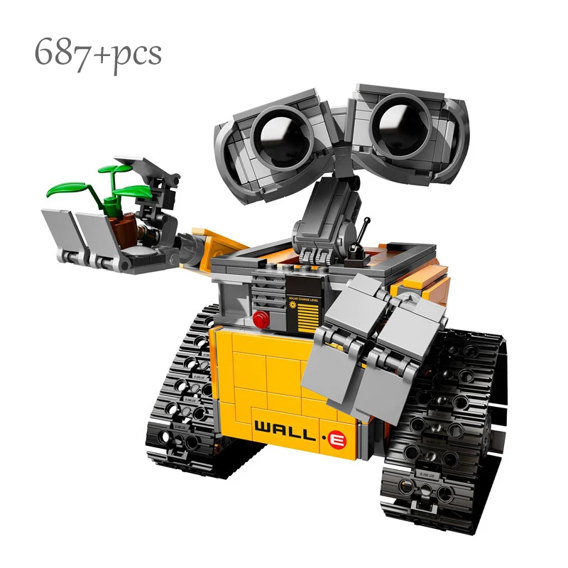 New 687PCS Disney WALL E High-tech APP Motorized RC Robot Functions Figures Technical Building Block For Children Toys Gift