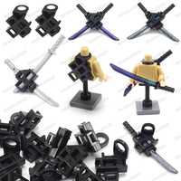 Weapons Figures Sword Set Frame Building Block Equipment Moc Warrior Back Magic Knife Frame Model Christmas Toys Child Boy Gifts