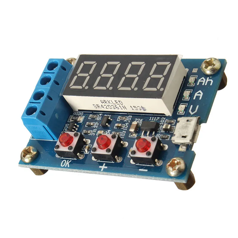 1.2v 12v ZB2L3 18650 Li-ion Lithium Battery Capacity Tester + Resistance Lead-acid Battery Capacity Meter Discharge Tester