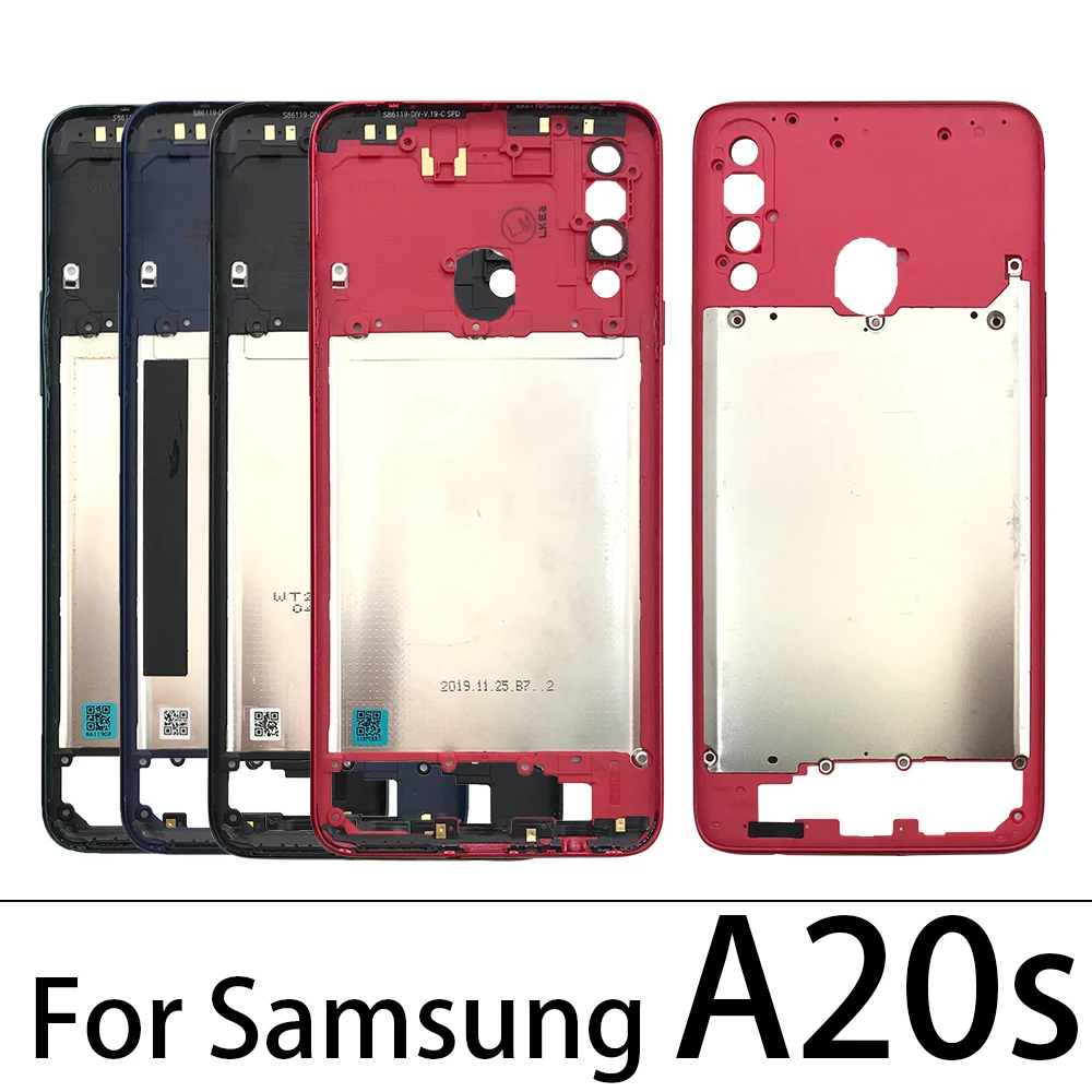 New Middle Frame Housing Case For Samsung A20S A207F A30S A307F A50S A507F A70 A705F Replacement Parts