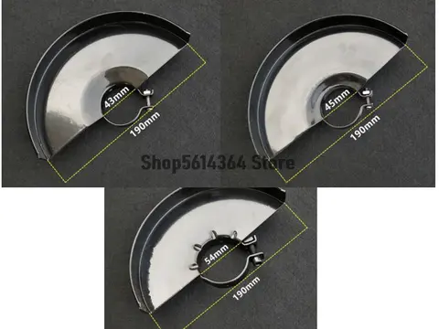 내부 가변 앵글 그라인더 절단기 액세서리, 연삭 보호 먼지 안전 실드 커버, 190mm 외부 43mm, 45mm, 54mm
