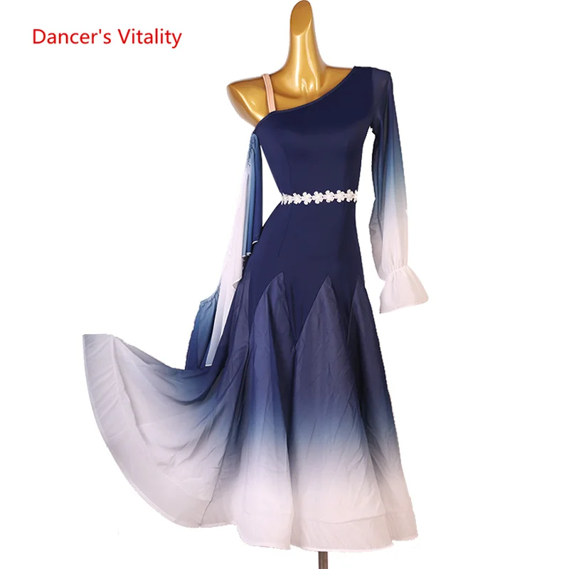 

Ballroom Waltz Dress for Women Ballroom Dance Clothing Winter Long Sleeves Clothes High-End Custom Waltz Competition Dresses