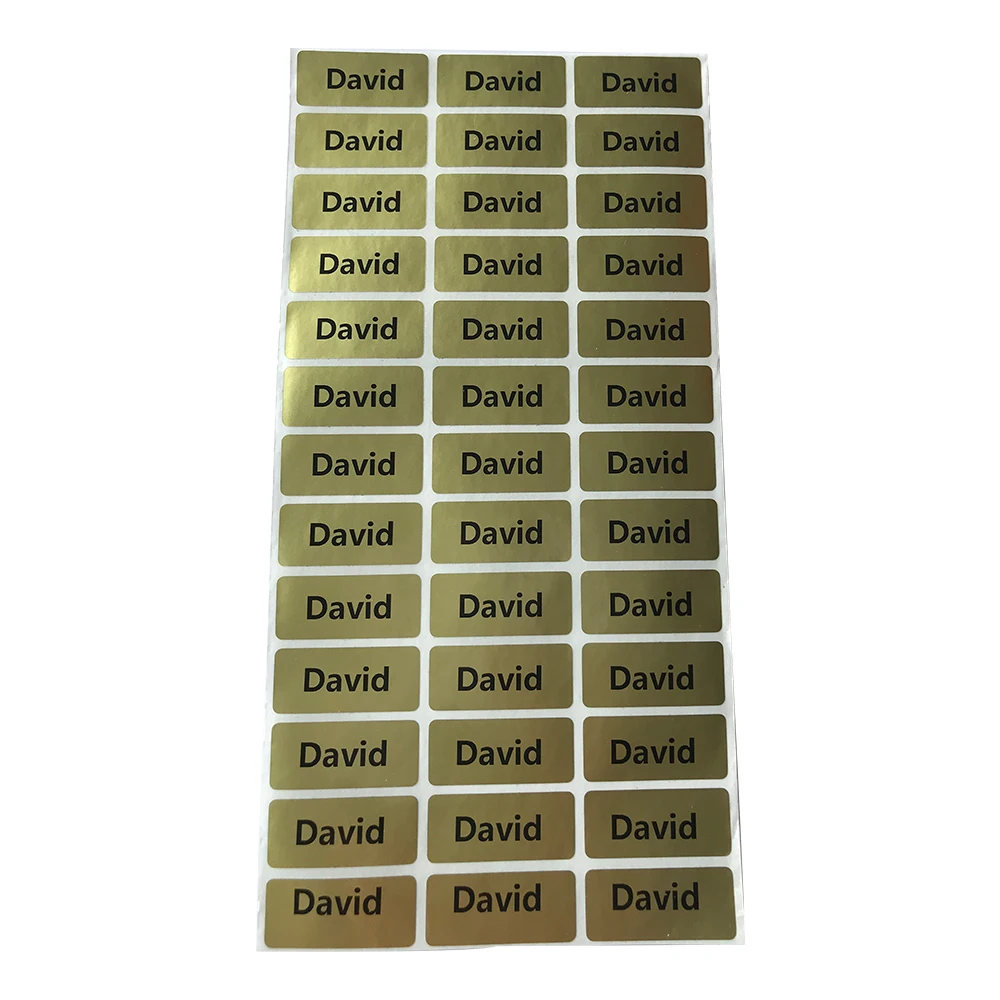 MATTED GOLD Sticker Customize Stickers Waterproof Personalized Labels Children School Stationery Water Bottle Pencil Sticker