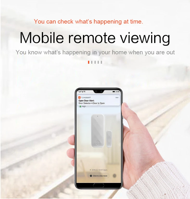 Wolf-Guard-Wireless Smart Door Sensor, Janela Abrir Alarme, WiFi, Tuya
