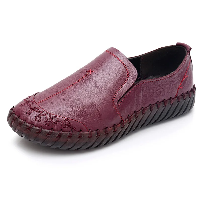 New leather Flat Shoes In Spring 2021