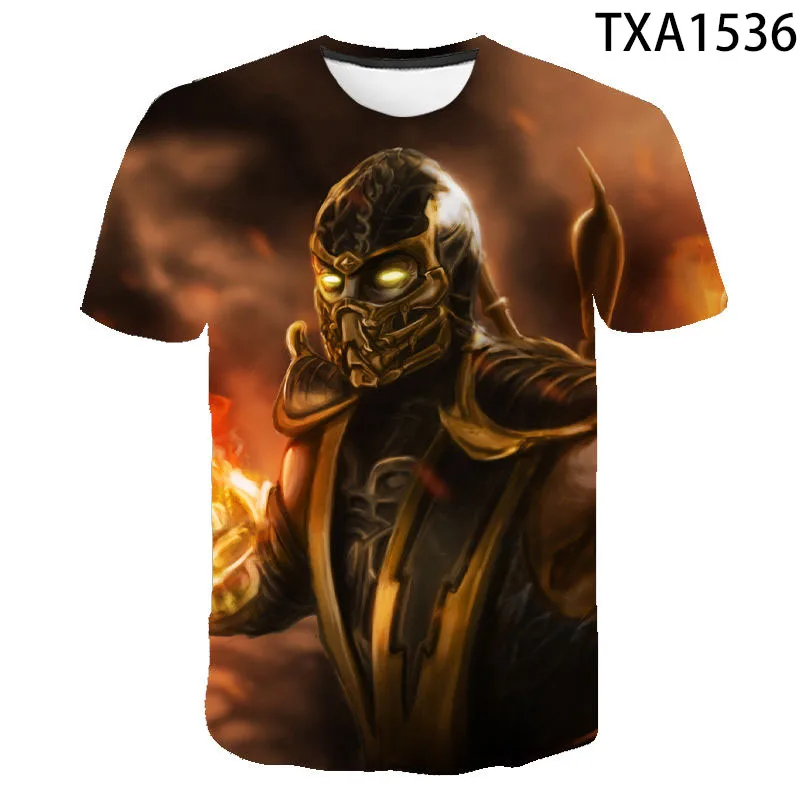 New Summer Style Mortal Kombat 3D Print T Shirt Men Women Tops Fashion Short Sleeve T-shirt Streetwear Cool Boy Girl Game MK Tee