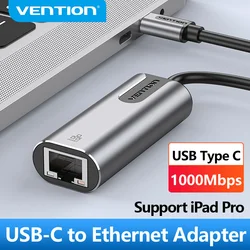 Vention USB C Ethernet USB-C do RJ45 Lan Adapter do MacBook Pro Samsung Galaxy S20/S10/uwaga 10 typ C karta sieciowa USB Ethernet