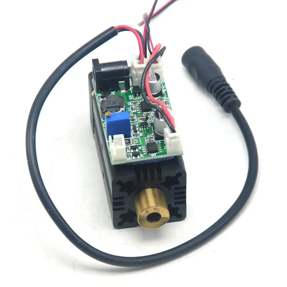 Focusable 515nm 520nm 100mW Dot Raggio Verde Modulo Laser Testa w/12 V Adattatore & Fan
