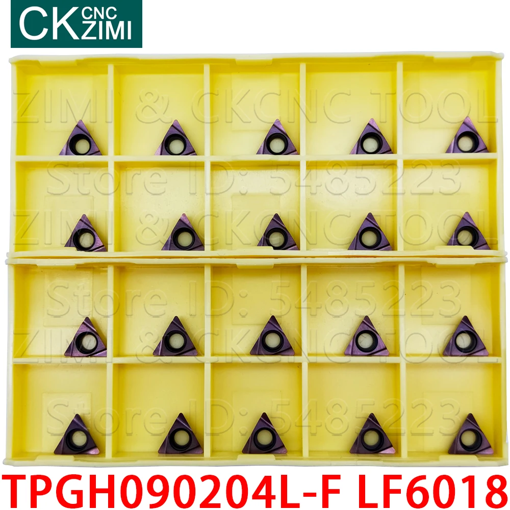 TPGH090204L-F LF6018 TPGH090204L F LF6018 hartmetall einfügen schneiden boring insert CNC Metall drehmaschine werkzeug TPGH für rostfreiem stahl