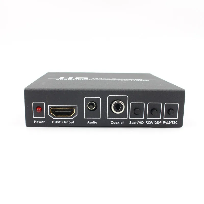 SCART to HDMI Scart Converter Video Audio Box HD Video Converter Scart to HDMI Adapter with PAL/NTSC Video Scaler