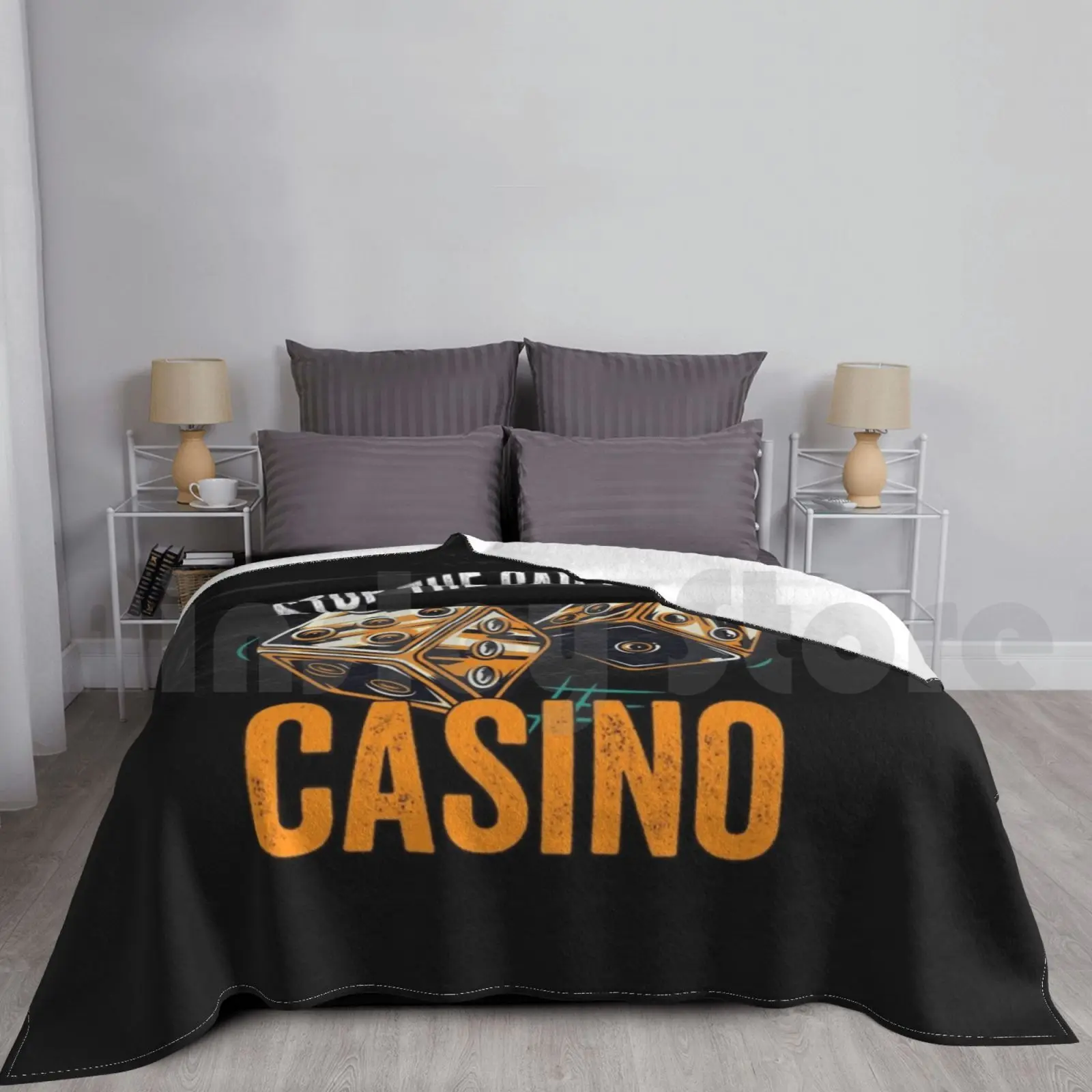 Stop The Car I See A Casino Blanket Super Soft Warm Light Thin Stop The Car I See A Casino Stop The Car Car Casino