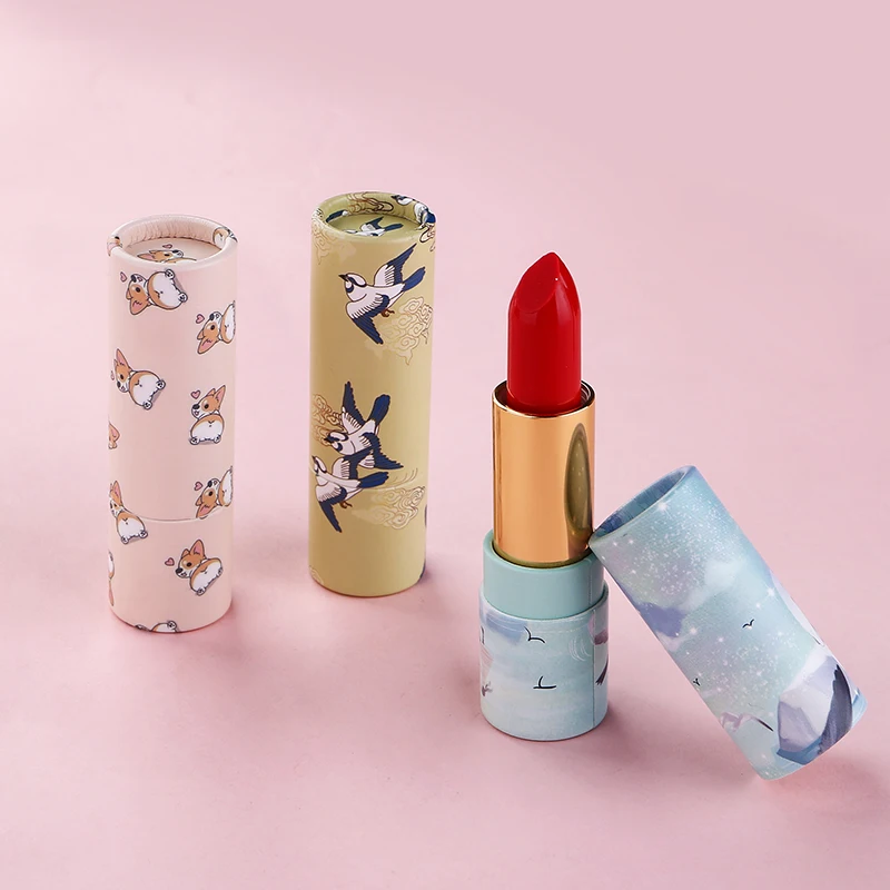 10/30/50pcs 12.1mm Elegant Creative Empty Makeup Lipstick Tube Kraft Paper Beauty Concealer Refillable Tube,Lip Balm Container