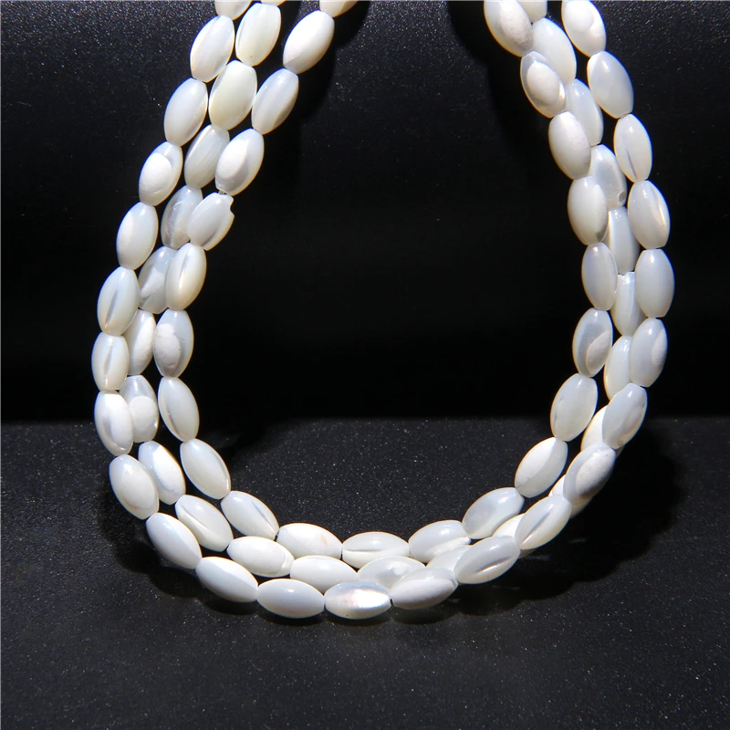15X6mm Long Stripe Shell Beads Point Stick Mother of Pearl Shell Slice Loose Beads for DIY Making Jewelry Necklace Accessories