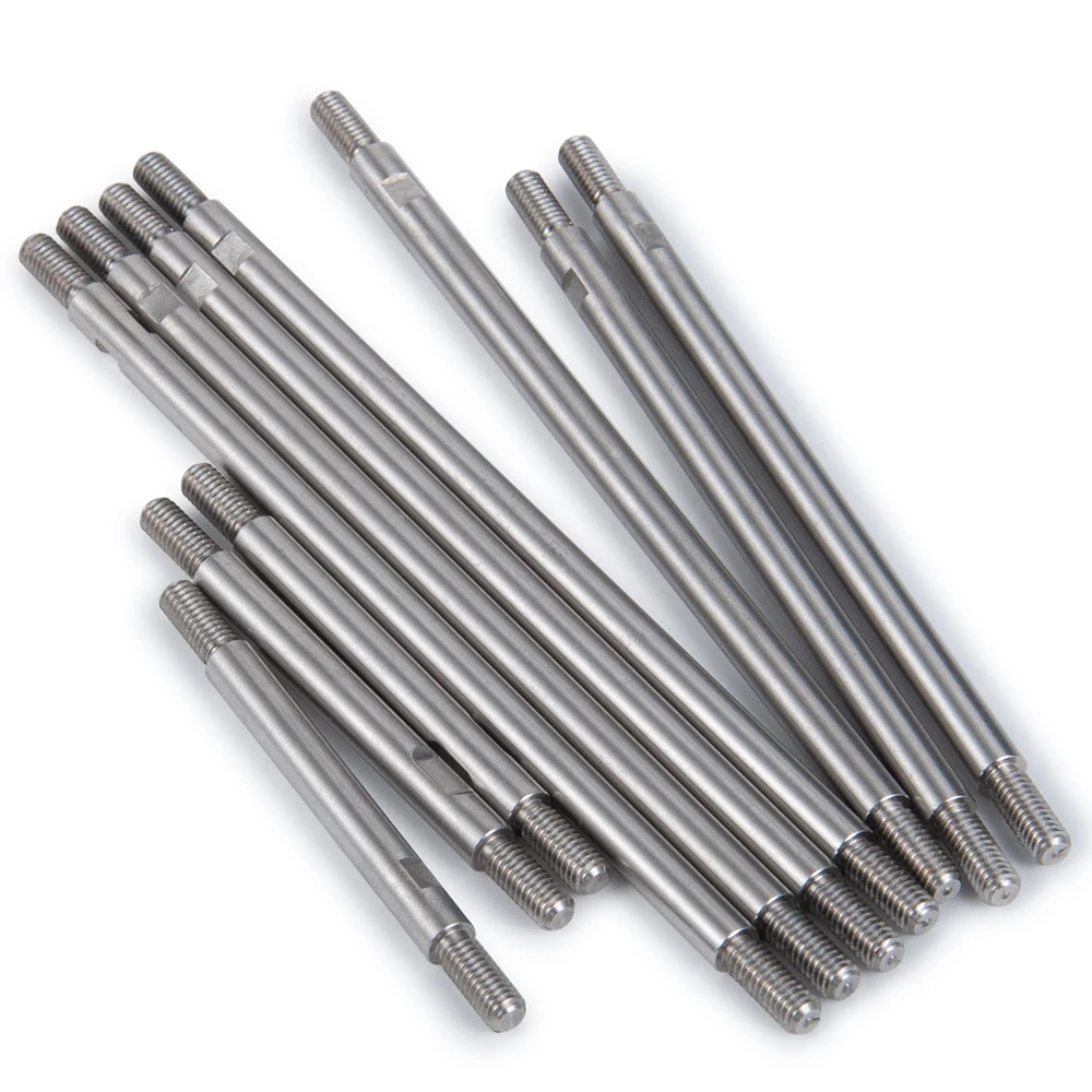 AXSPEED 10 Pcs/Set  Stainless Steel Link Rods Linkage Set for TRX-4 313/324mm Wheelbase 1/10 RC Crawler Car Upgrade Parts