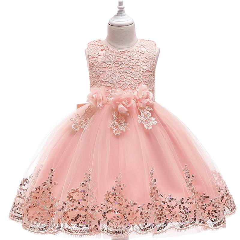 2-12Y Girl Summer Lace Princess Dress Children Floral Gown Dresses For Girls Clothing Kids Birthday Party Tutu Custome Vestidos