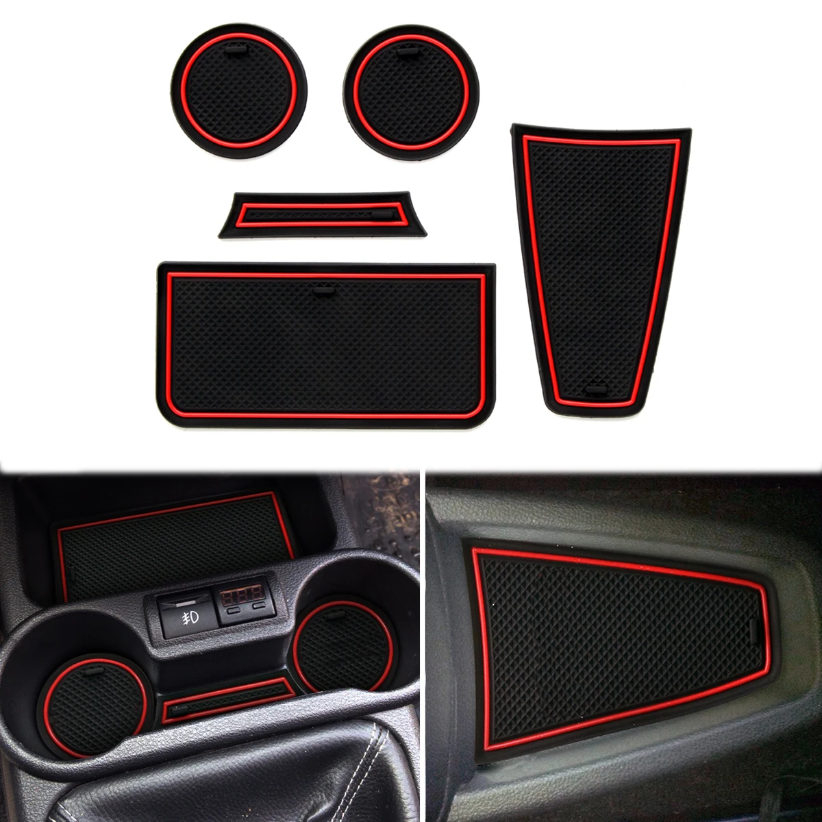 Anti-Slip Gate Slot Cup Mat for Lada Granta Non-slip Door Pad 5/9/16pcs PVC Coaster Car Interior Accessories