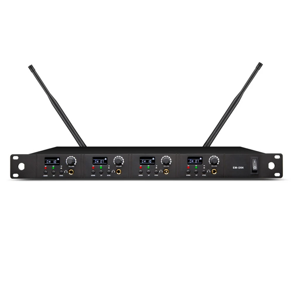 Paulkitson EM-D04 4 канала Беспроводной в ухо монитор Системы UHF подойдет как для повседневной носки, так IEM Системы этап мониторинга для живой звук