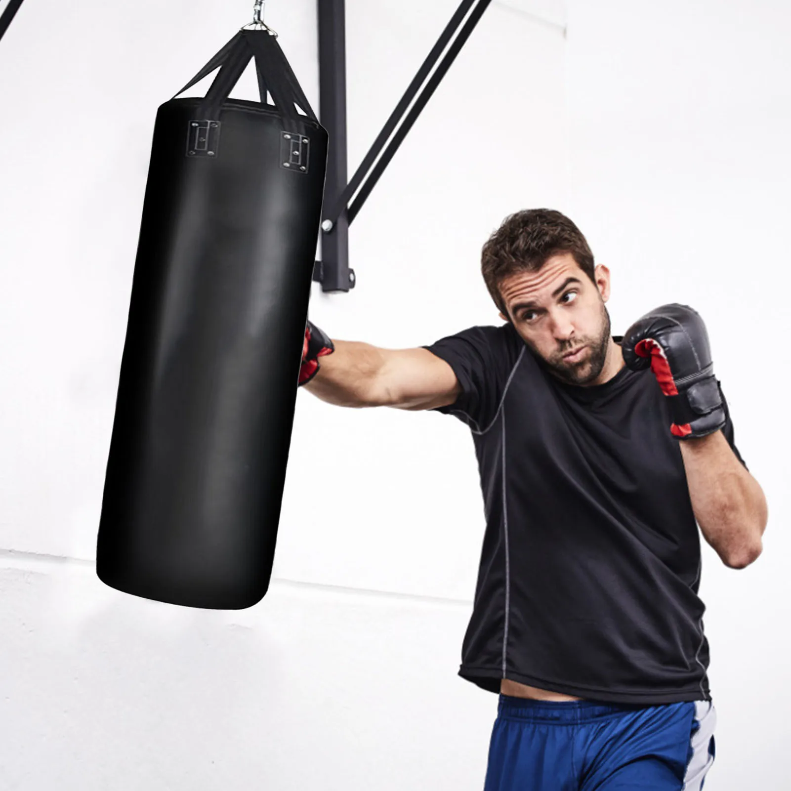 Fitness Heavy Punching Bag PU Leather Kickboxing Bag MMA Muay Thai Boxing Training Tumbler Hanging Sandbag For Fitness Equipment