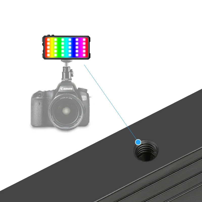 MFL-02 Camera LED Video Fill Light Rechargeable Battery RGB 3000K-6500K Continuous Photo Lighting Panel for Youtube Vlog Lamp