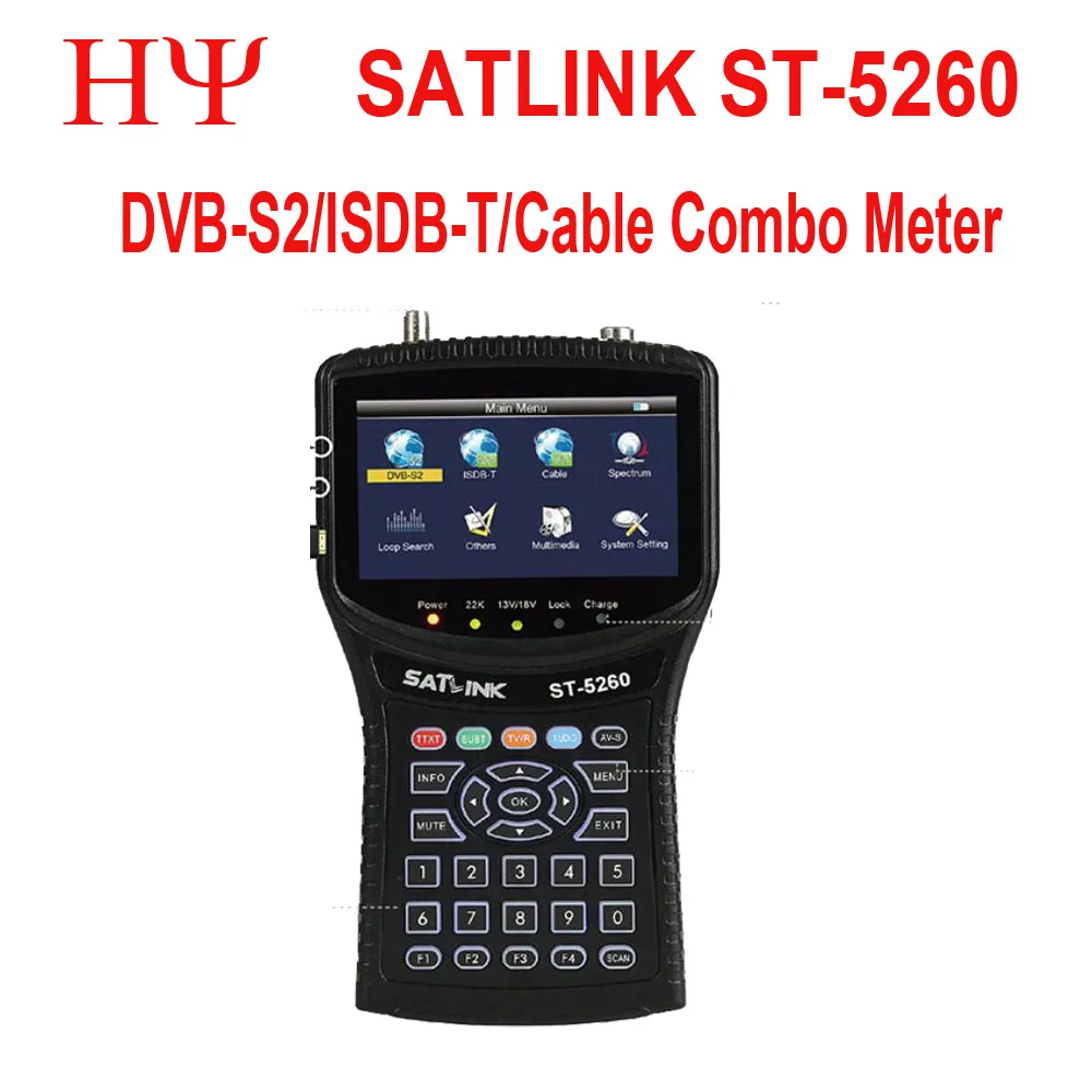 [Genuine]Satlink ST-5260 DVB-S2 ISDB-T J83B Cable  H.264 compliant handheld combo meter satllite Finder Meter