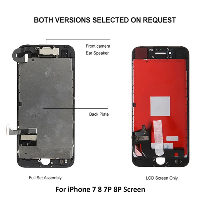 Full Set Screen For iPhone 7 8 Plus SE 2020 7P 8P LCD Display Replacement Touch Digitizer Assembly Pantalla+Front Camera+Speaker