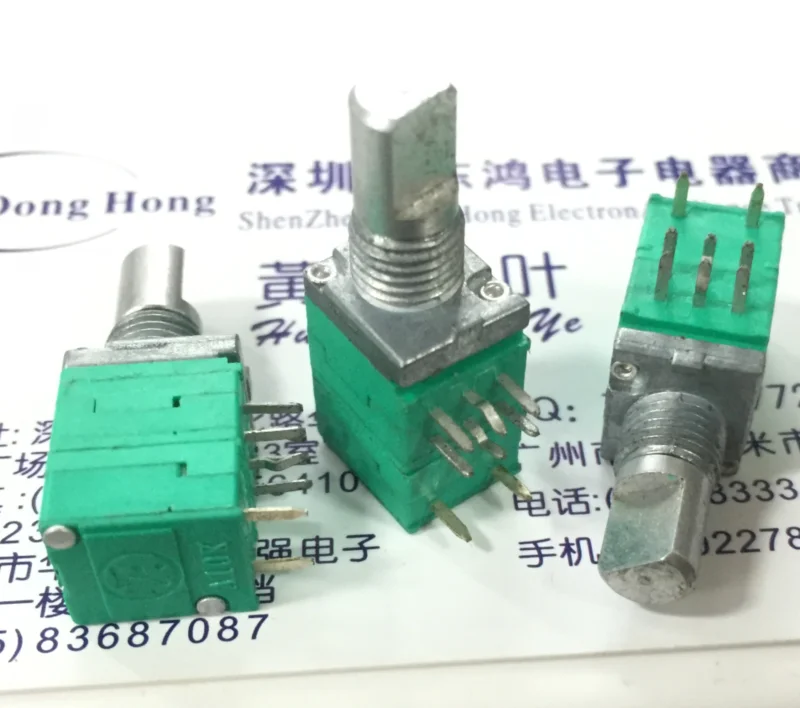 Hong Kong f PuYao 097 precision potentiometer duplex with switch a10k volume potentiometer with switch shaft 12mm