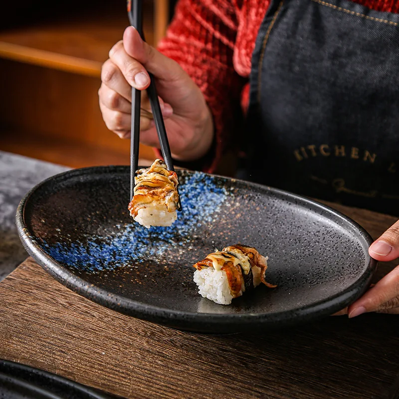 

LingAo-Japanese and Korean Ceramics Deep Dish, Salad Fruit Plate, Noodle Plate