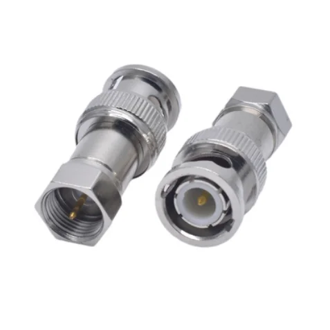 

2pcs BNC Male To F Male RF Coaxial Adapter Connectors