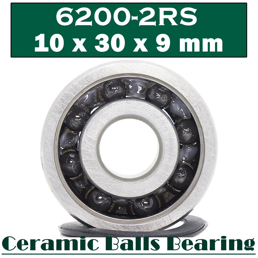 6200 Hybrid Ceramic Bearing 10*30*9 mm ( 1 PC ) Industry Motor Spindle 6200HC Hybrids Si3N4 Ball Bearings 3NC 6200RS