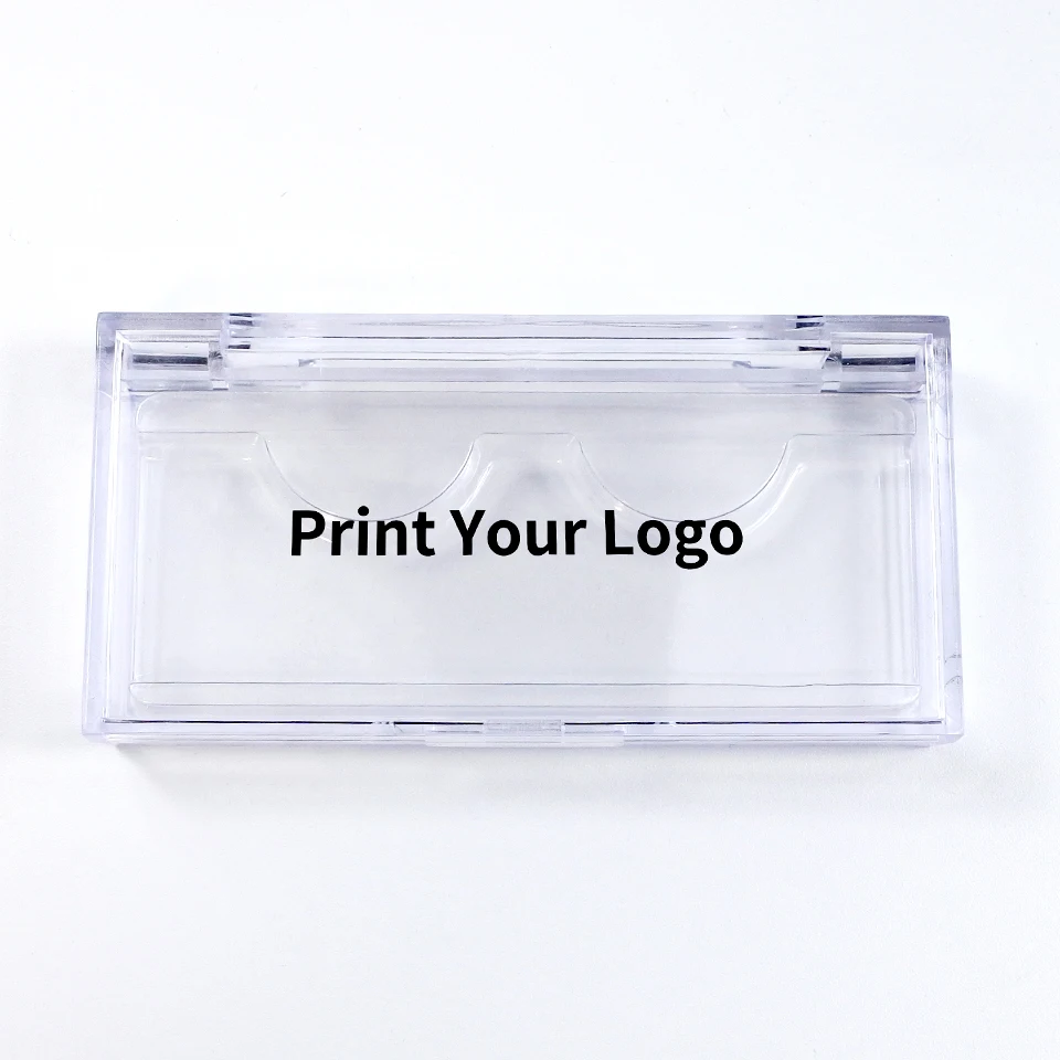 5/10/30/50 Pcs Clear Acrylic Lash Packaging Wholesale Lashes Box Case With Tray Custom Logo