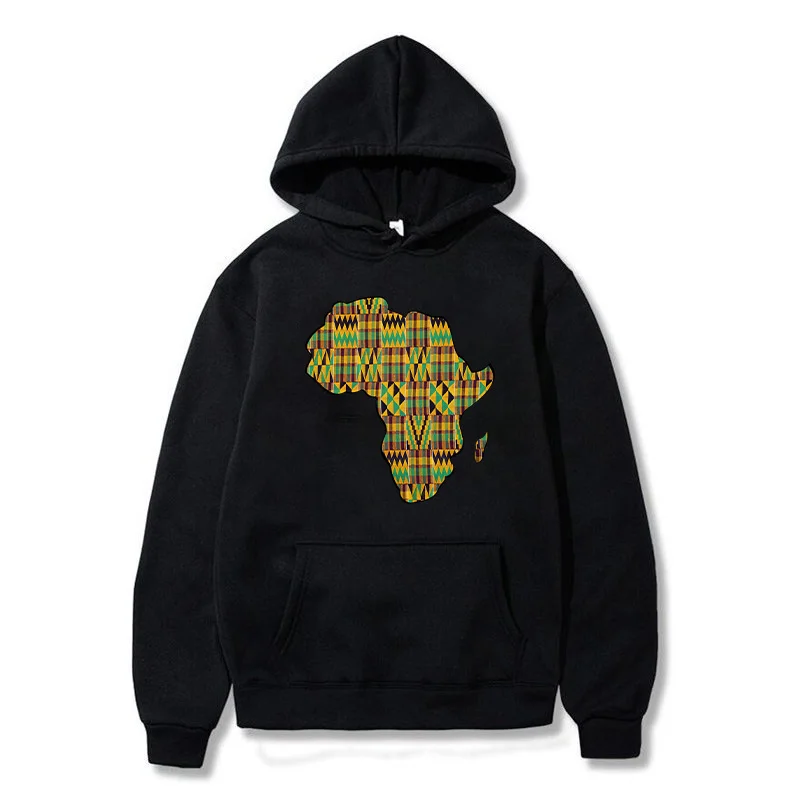 African Map Heat Transfer Patch For Clothing DIY Men T-Shirt Sweatshirt Appliqued Thermal Stickers On Clothes Ironing Patches