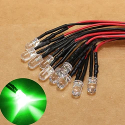 10pcs/lot DC 12V High-Quality LED Light Bulb 10 x Pre Wired 5mm Bright Diode Lamp Prewired Emitting Diodes For DIY Home Decor