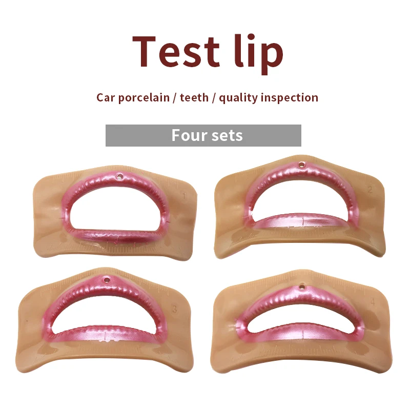 

4pcs Different Shape Dental Lab Denture Mouth Lip Model Denture Laboratory Measurement Tool Tooth Arrangement