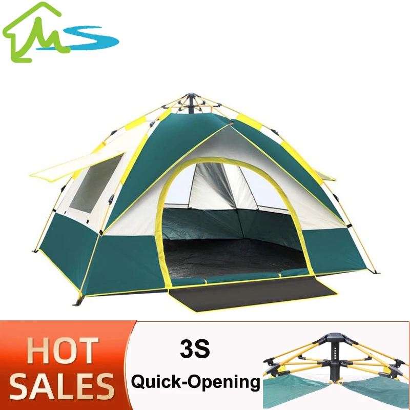 

Fully Automatic Tent 2-4 Person Camping Tents Rainproof Windproof Sunshade 4 Seasons Family Travel Camping Hiking Tent