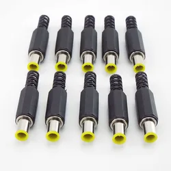 DC Power Connector Adapter 6.5mm x 4.4mm with 1.3mm Pin DC Power Plug Yellow 6.5 * 4.4 Male Welding 1.3mm Plug Audio DIY Parts