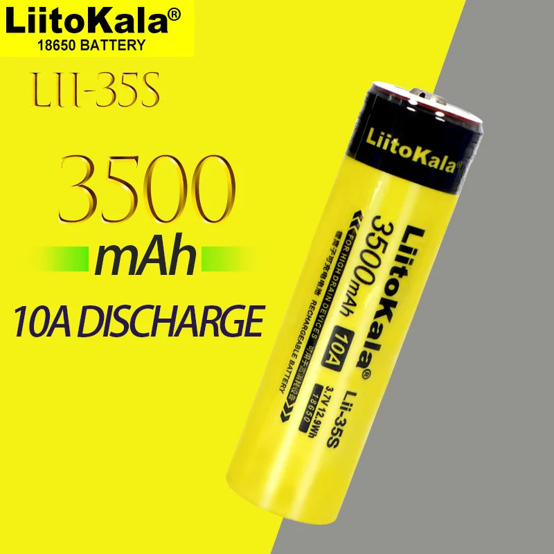 Liitokala Lii35S 18650 lithium battery 3.7VLi-ion rechargeable battery light headlamp torch flashlight 18650 battery