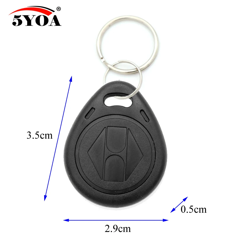 50pcs/lot EM4305 T5577 125khz Copy Rewritable Writable Rewrite keyfobs RFID Tag Key Ring Card Proximity Token Badge Duplicate