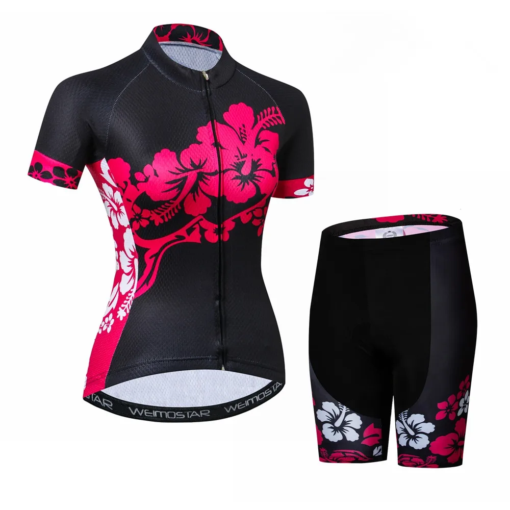 2020 Bike Jersey set Women Cycling jersey Shorts girls Mountainr road  MTB Bicycle suit Maillot Ropa Ciclismo top clothing red