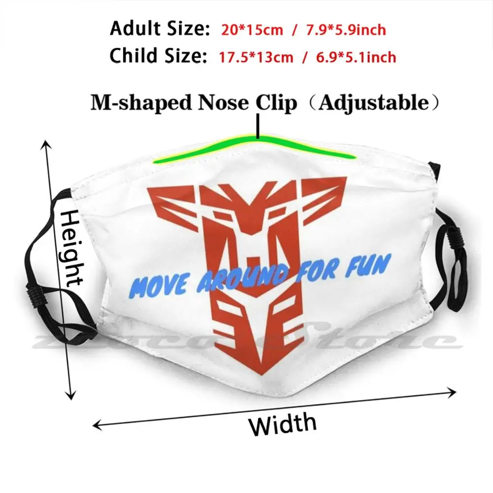 Move For Fun Washable Trending Customized Pm2.5 Filter Mask Move Around Move For Fun Move Safe Move For Joy Move Ahead Slow