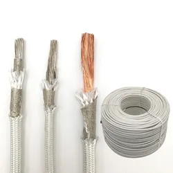 1/5meters 18 17 9 7 6AWG high temperature resistant 500/600/1000 ℃ nickel plating/pure nickel/pure copper electric heating wire