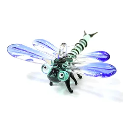 Murano Glass Insect Animal Figurine Pendant Cute Vivid Dragonfly Butterfly Craft Ornaments Home Garden Hanging Decor Accessories