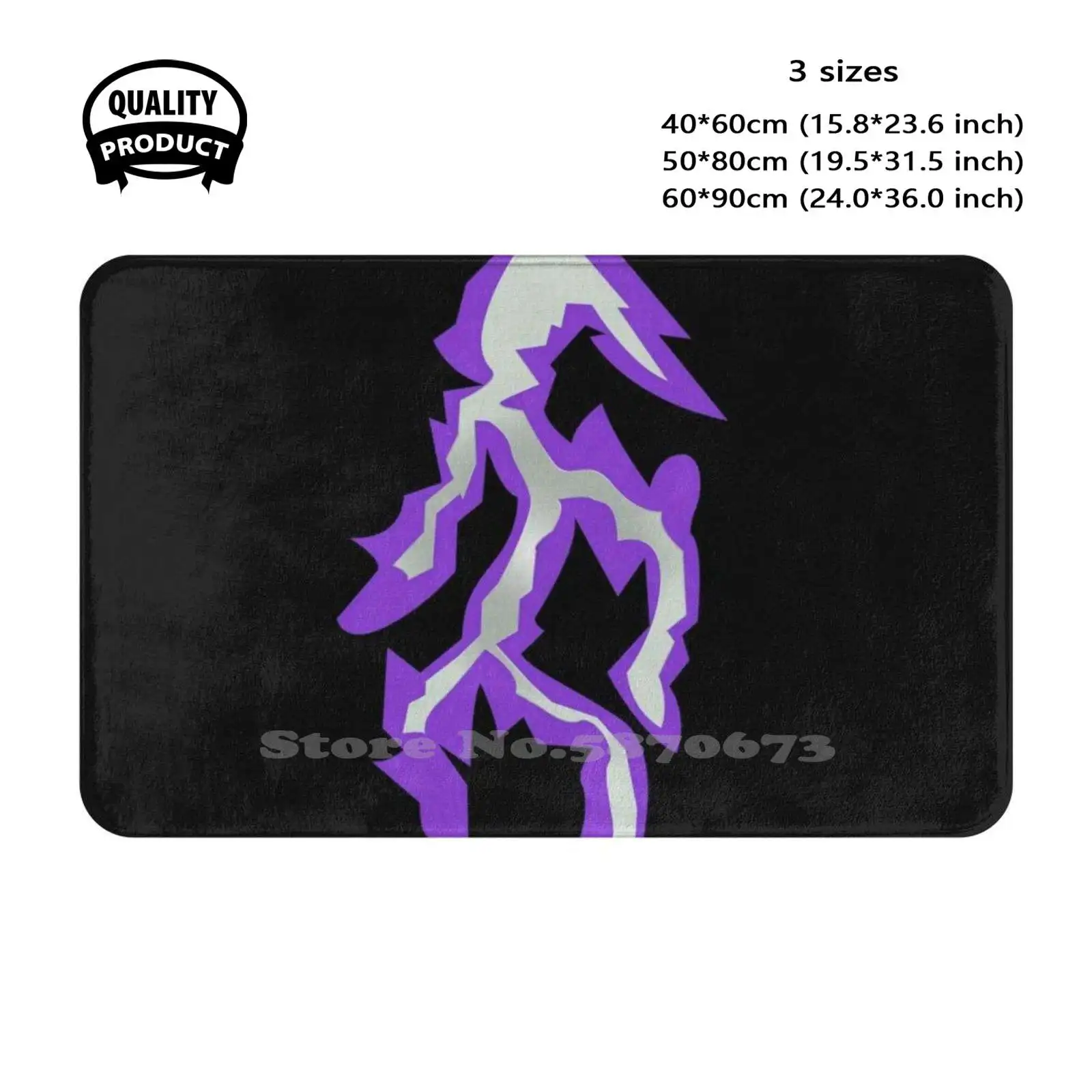 Jericho Purple Lightning Soft Cushion Home Carpet Door Mat Car Rug Y2J Wwf Njpw Wrestling Wrestler Guerrero Mysterio Lightning