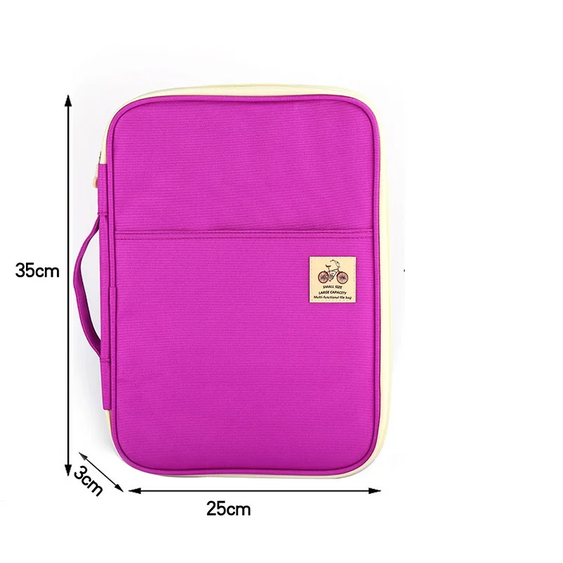 Borsa multifunzionale per file A4 borsa con cerniera portatile uomo donna borse pacchetto file cartella per riunioni portatile casual borsa per ipad notebook