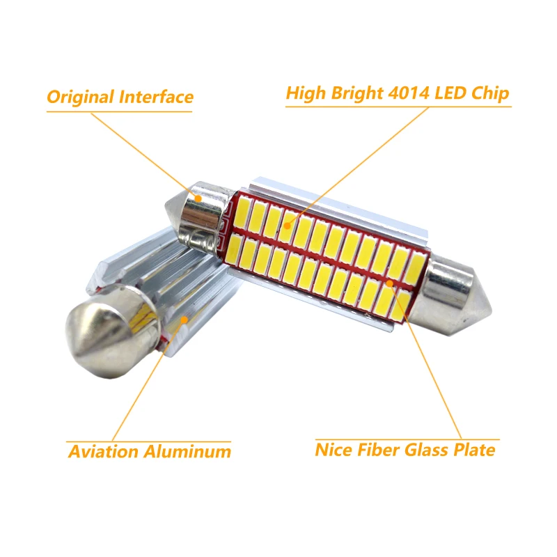Festoon C5W LED Bulb Festoon LED For Kia Rio K2 K3 Ceed Sportage 3 Sorento Cerato Armrest Picanto Soul Optima Car Interior Light