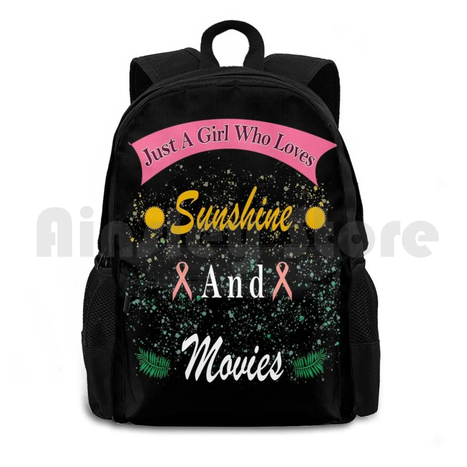 Just A Girl Who Loves Sunshine And Movies Outdoor Hiking Backpack Riding Climbing Sports Bag Just A Girl Who Loves Sunshine And