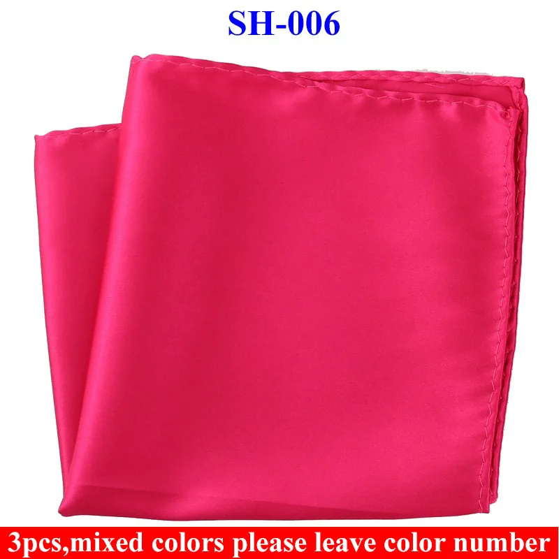 Tailor Smith 3pcs 30x30cm Solid Colors Hankerchief Pocket Squares 31 Colors Luxury Mens Silk Touch Soft Hankies Chest Towel